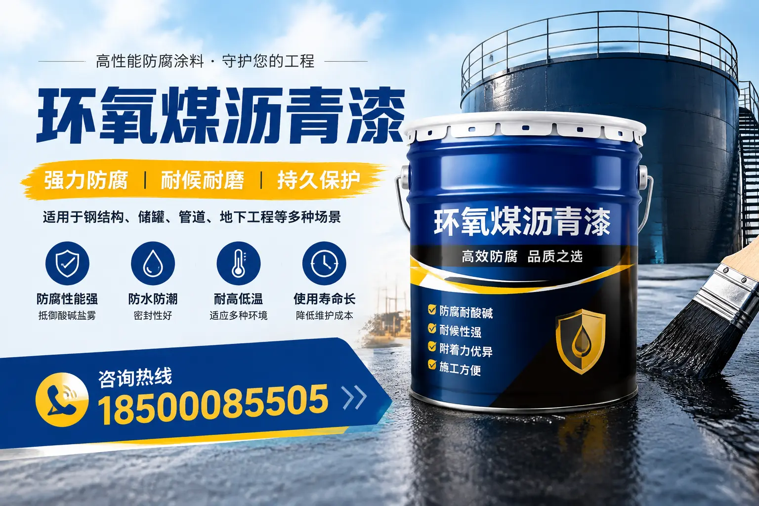 环氧煤沥青漆在工业中的应用,舟山企业的选择